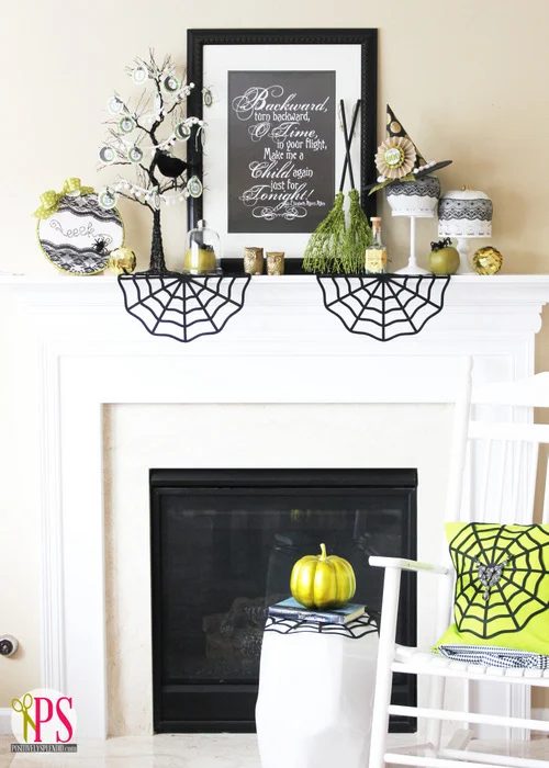 pretty halloween mantel | Halloween Decoration options