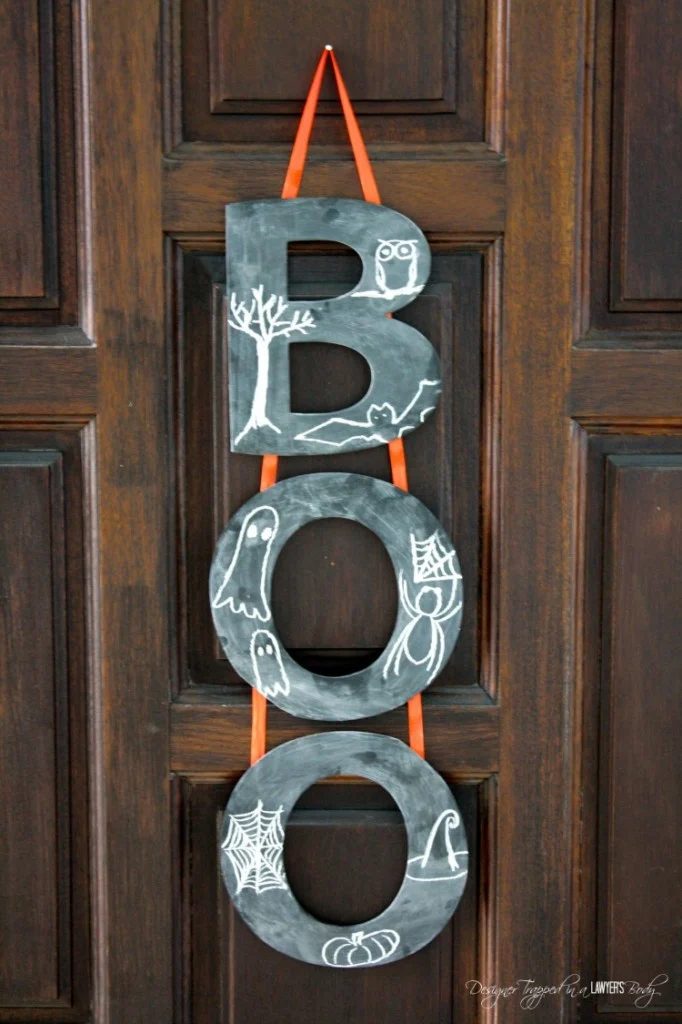 Halloween Boo Wreath