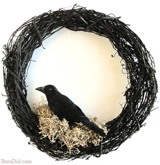 direct Crow Halloween Wreath