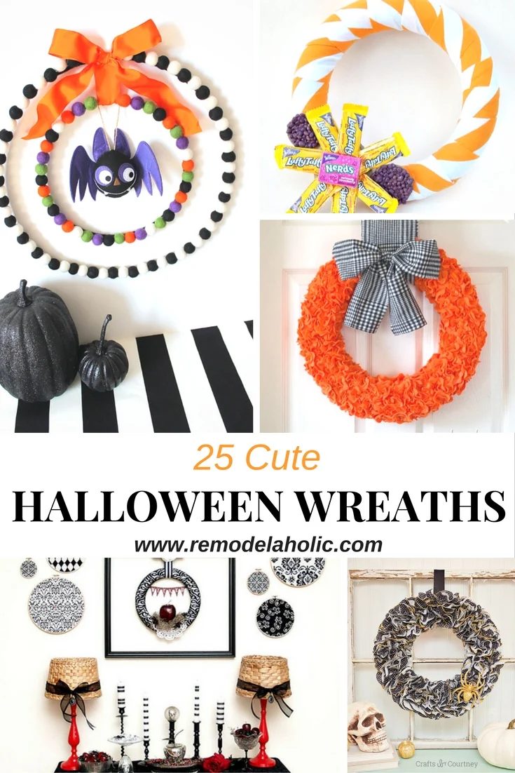 Cute Halloween wreaths pin 1