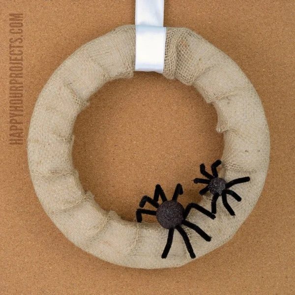 Spider Halloween Wreath Happy Hour Projects