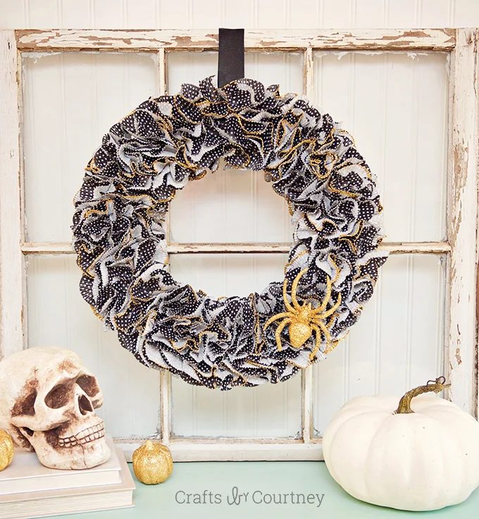 Cupcake Liner Halloween Wreath