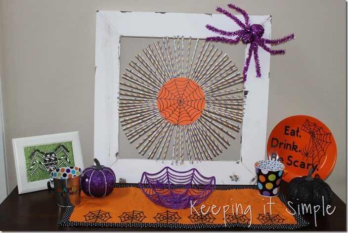 Halloween Paper Straw Wreath