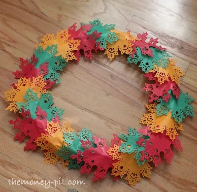 Fall leaf wreath