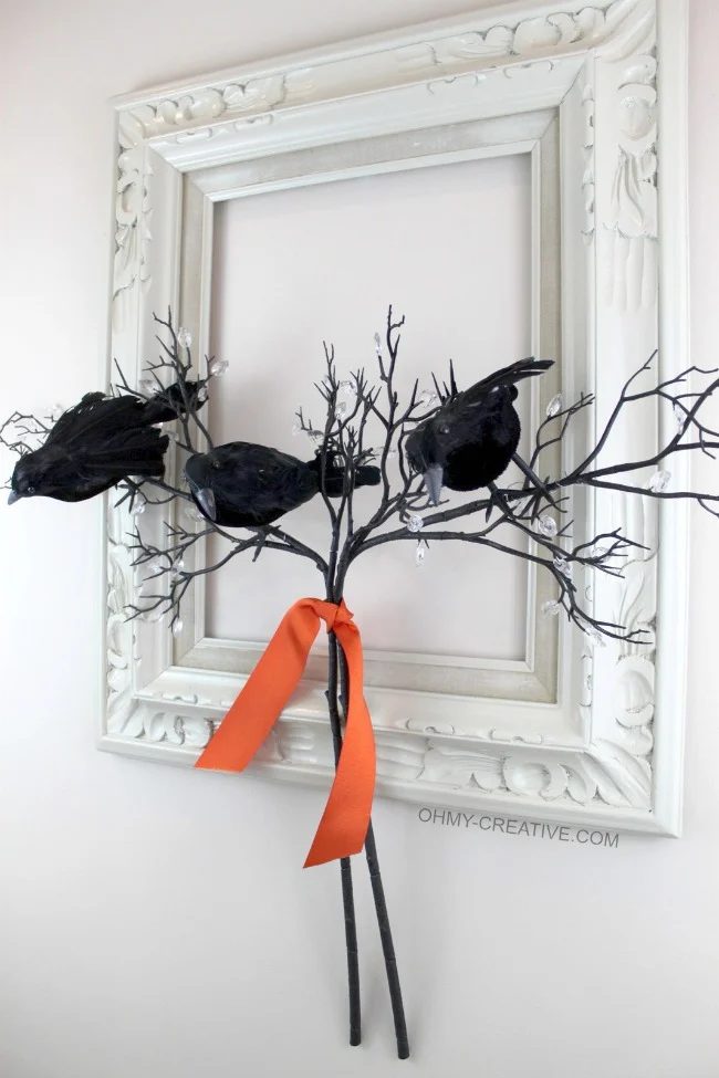 Black Crow Halloween wreath