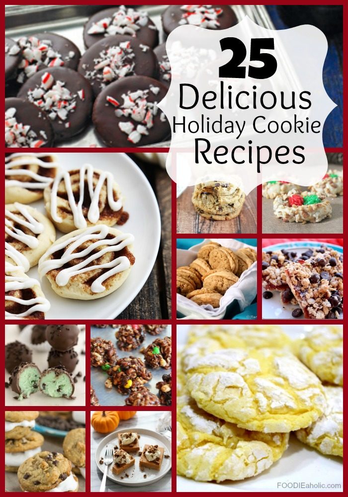 25 Delicious Holiday Cookie Recipes | FOODIEaholic.com #recipe #cooking #baking #dessert #cookies #treats #bars #holiday