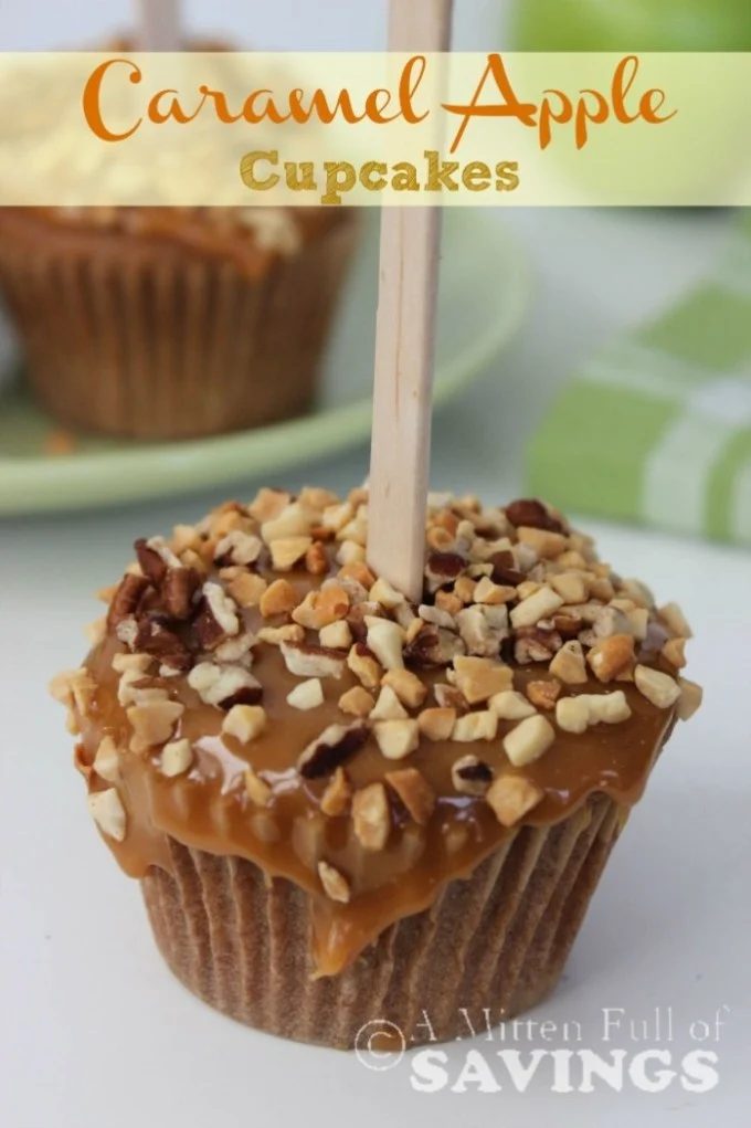 Caramel Apple Cupcakes A Worthey Read