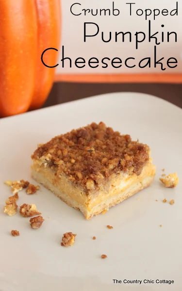 Crumb Topped Pumpkin Cheesecake Recipe The Country Chic Cottage