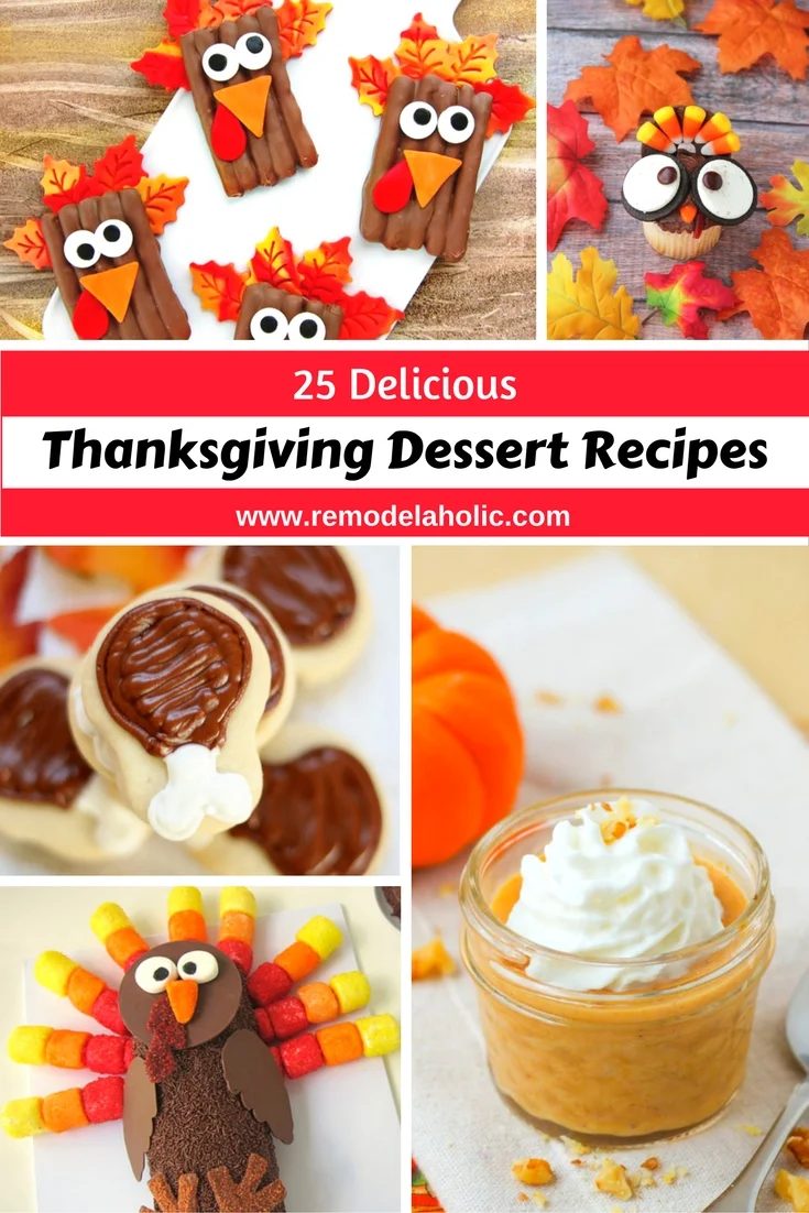 Thanksgiving dessert doesn't always have to be pie. Make one of these really cute and festive Thanksgiving treats. 25 Delicious Thanksgiving Dessert Recipes featured on Bekob.com