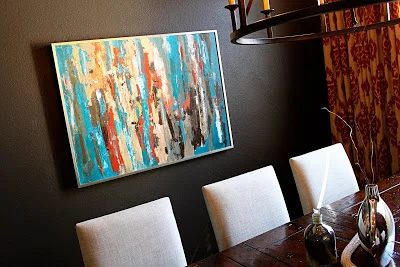 abstract Handmade wall art great colors