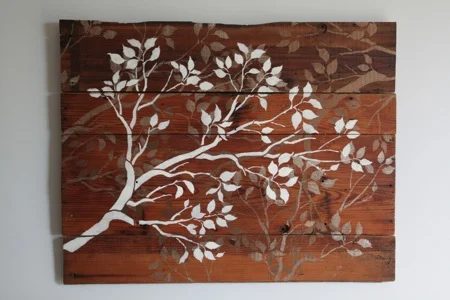 Handmade wall art project wood boards