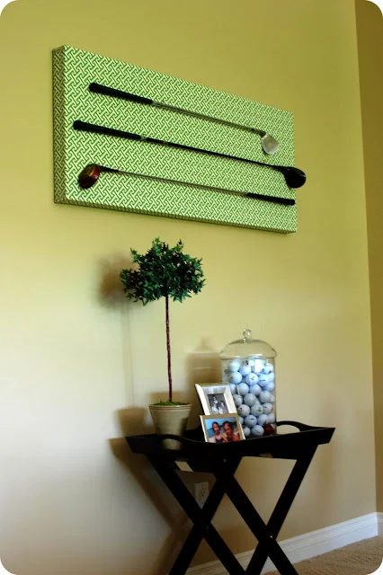 Hobby items on art canvas