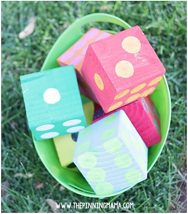 Colorful Yard Dice