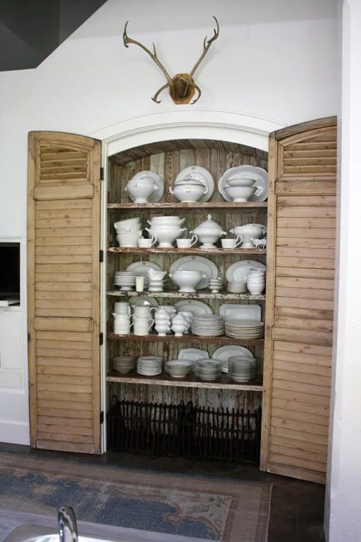 Pantry doors using louvered shutters