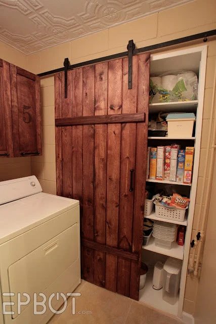 sliding barn door over pantry