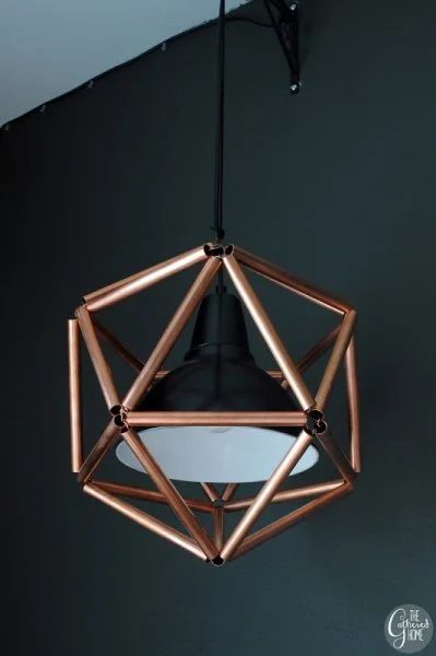 Geometric Copper Pendant Light