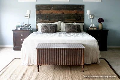Stained Board Headboard