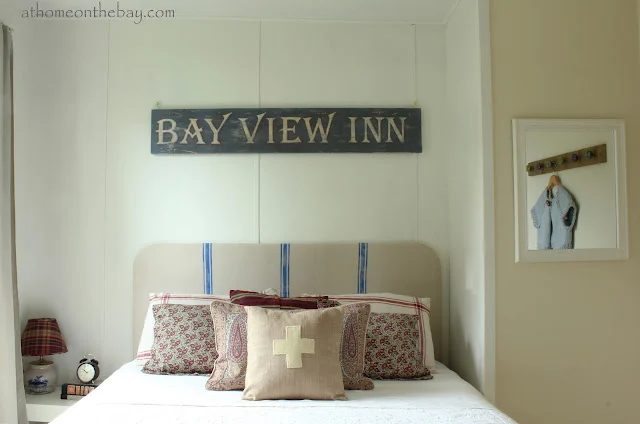 French Linen Covered Headboard