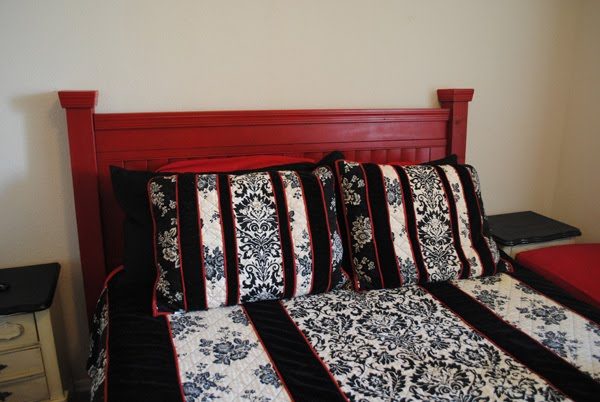 Headboard made from a Shutter