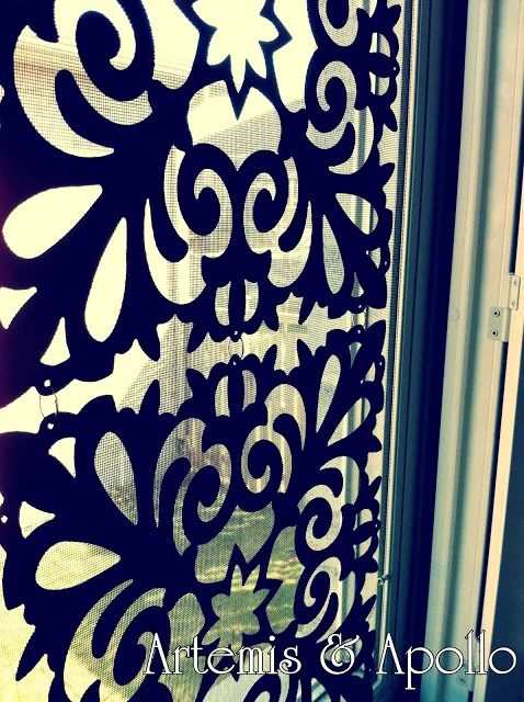 dollar store window privacy screen, Artemis and Apollo