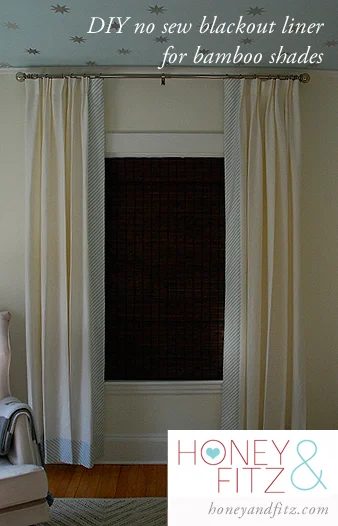 blackout liner for bamboo window shades, Honey and Fitz