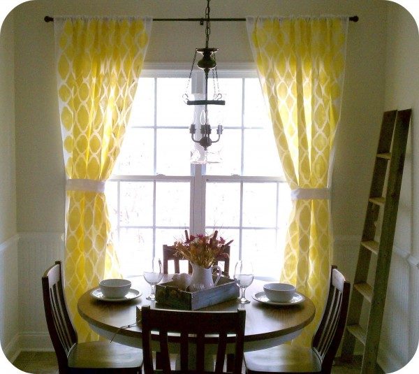 stenciled window drapes, Twenty Something on Bekob
