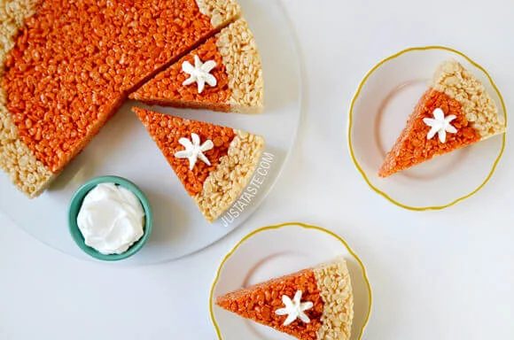 Pumpkin Rice Krispies Treats Recipe Just A Taste