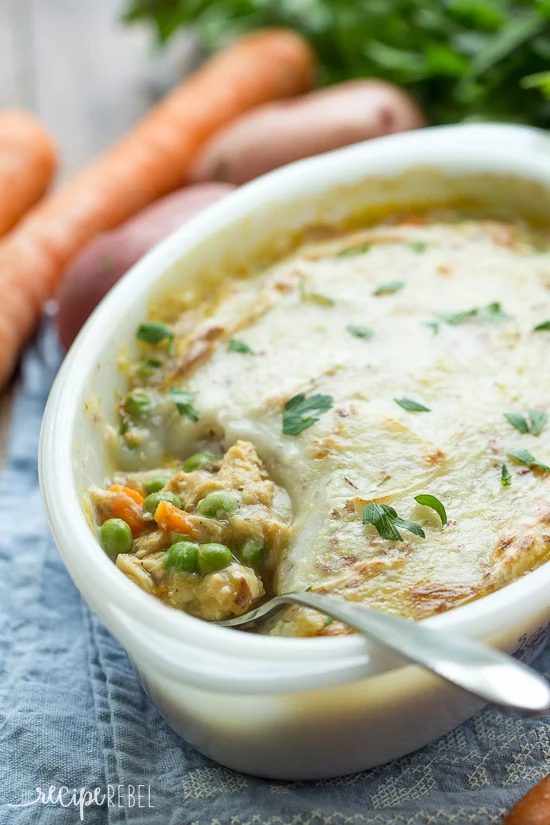 Creamy Turkey Shepherds Pie Www.thereciperebel.com 3