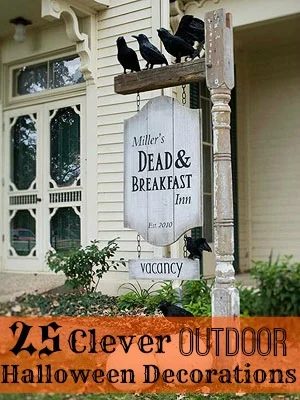 25 Clever Outdoor Halloween Decorations - Tipsaholic
