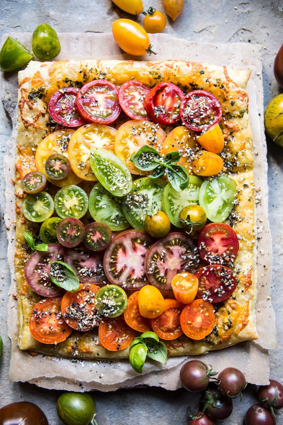 Heirloom Tomato Cheddar Tart With Everything Spice 1