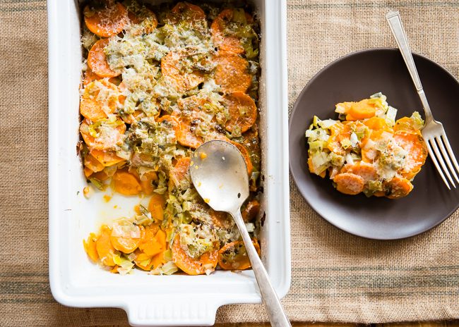 Sweet Potato Leek Gratin Hello Glow