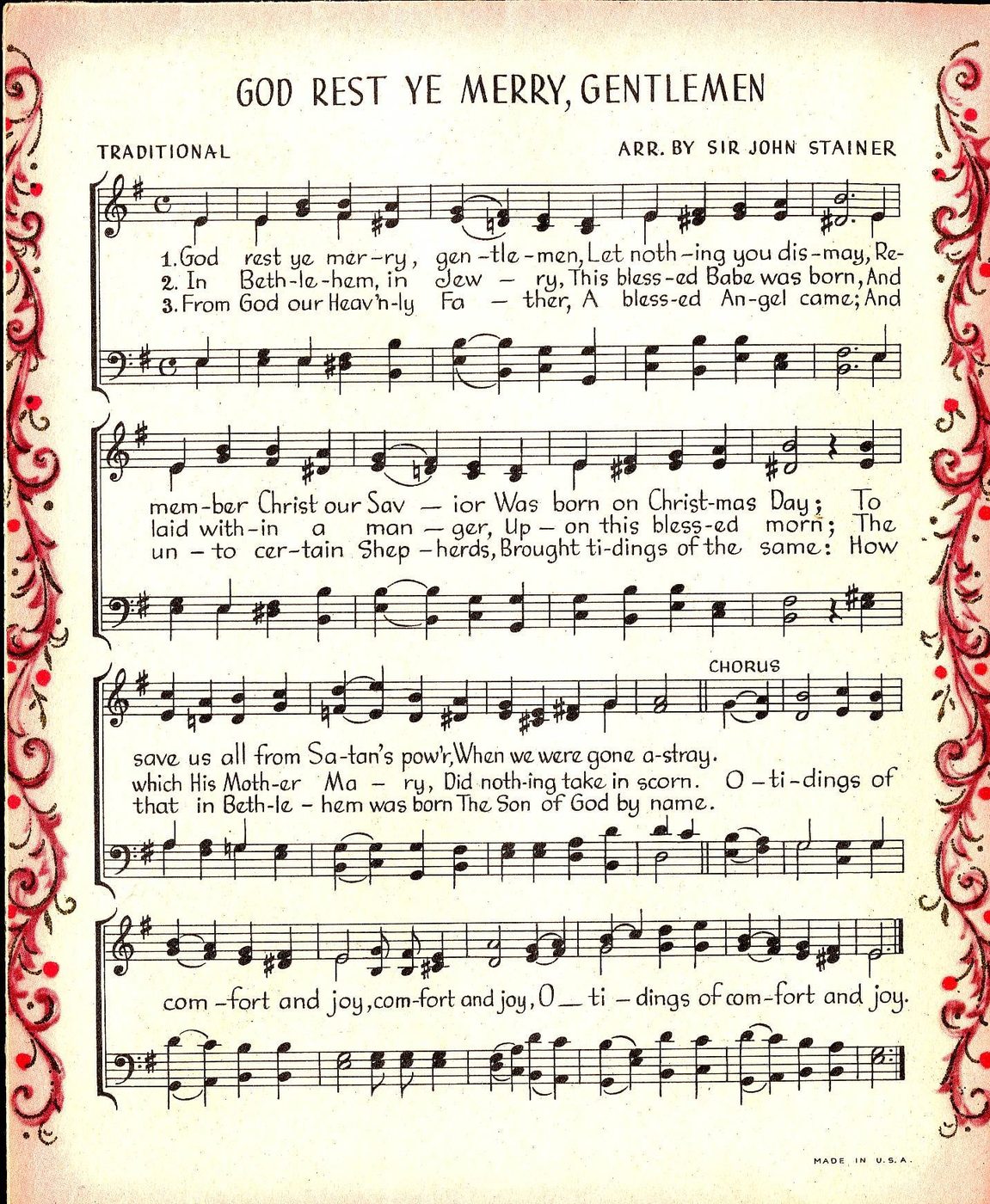 God Rest Ye Merry Gentlemen vintage sheet music from Flickr