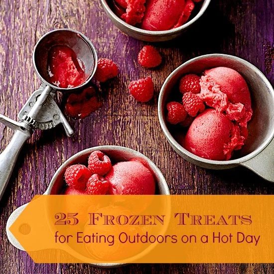 From yogurt treats to frozen fruit to ice cream, a slushie, or popsicle, click on one of the 25 frozen treats links, to get these straightforward recipes to make for your next day