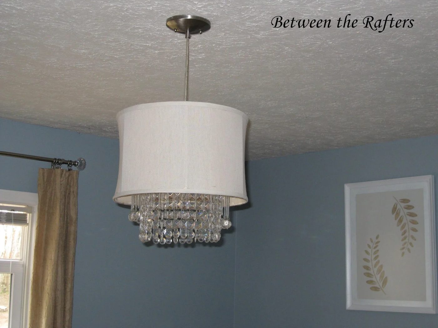 handmade chandelier drum shade crystals
