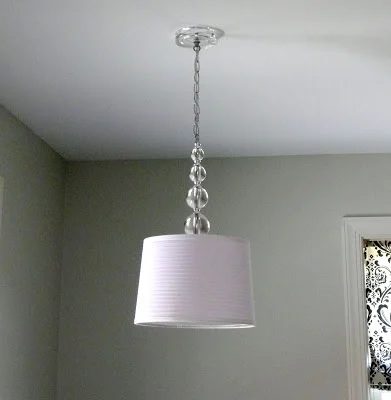 handmade chandelier from glass lamp