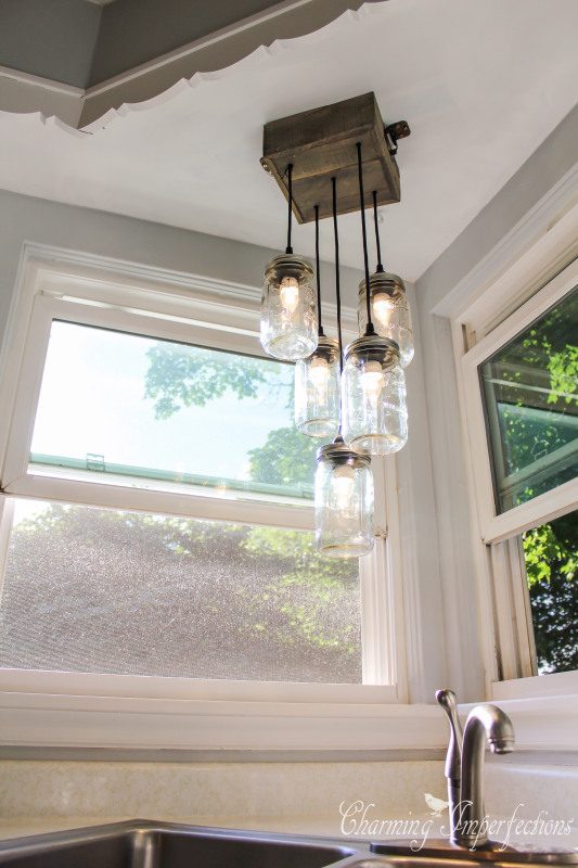 handmade mason jar chandelier small