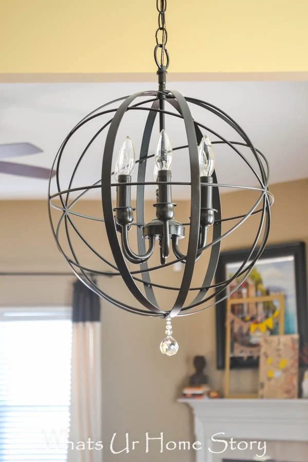 handmade orb chandelier