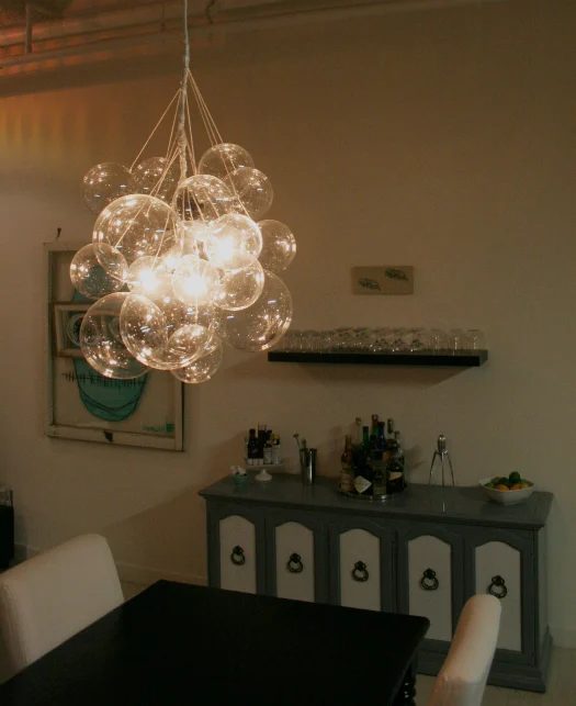 handmade bubble chandelier glass