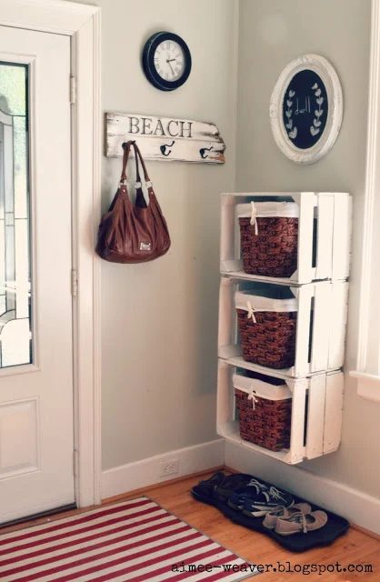 crate and basket wall shelving, Aimee Weaver