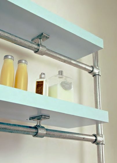 industrial style floating Handmade shelving, Simplified Building