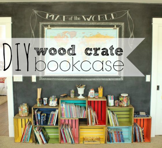 handmade two tone wood crate bookcase, The Pleated Poppy