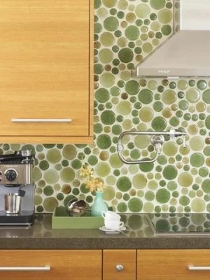Recycled Glass green backsplash