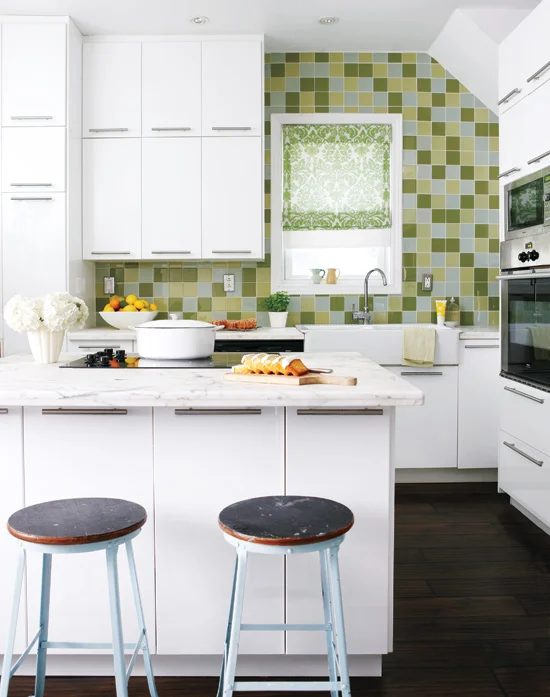 Style at Home green glass tile wall