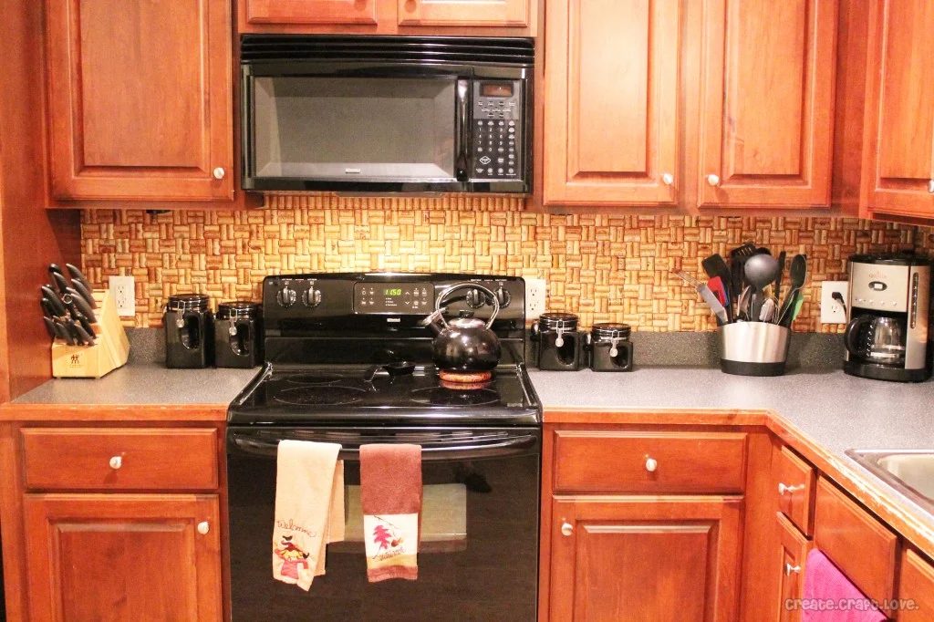 Create Craft Love wine cork backsplash