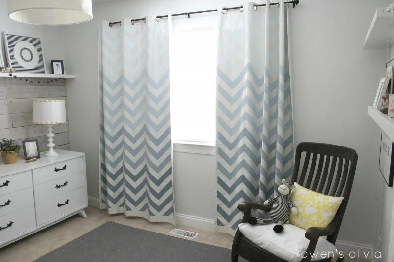 Gender Neutral Gray Nursery with Plank Accent Wall