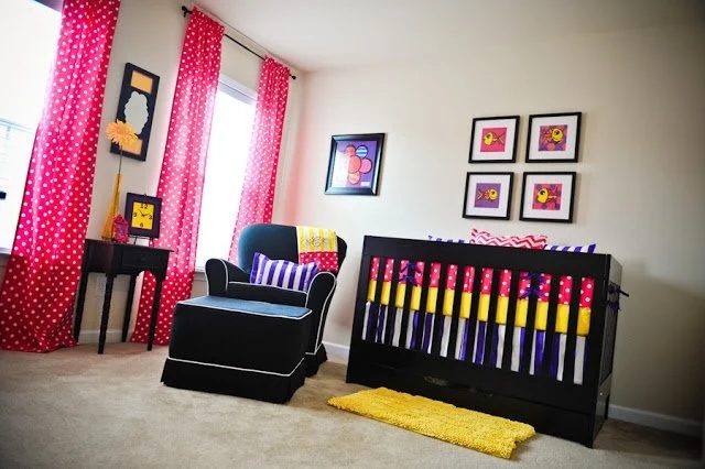 Bold and Bright Girl's Nursery