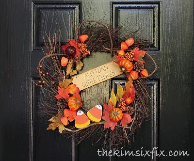 Candy Corn Fall Wreath The Kim Six Fix