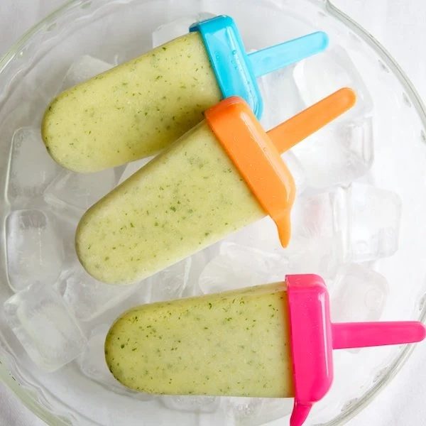 Pineapple Coconut Cilantro Popsicles