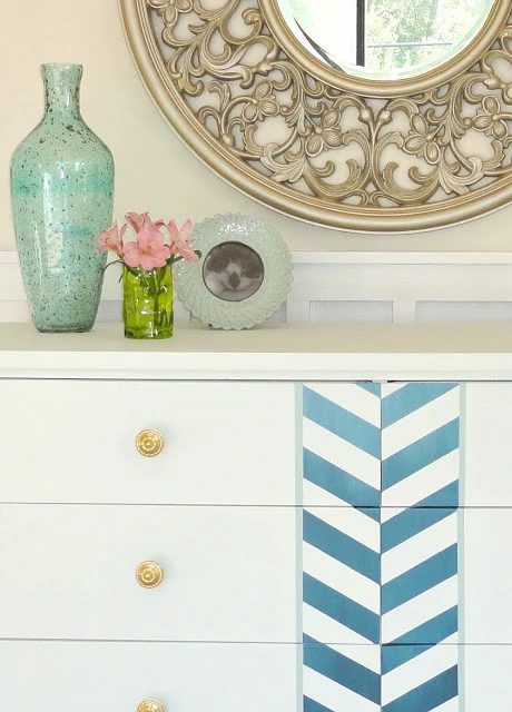 Ombre Herringbone Dresser Accent