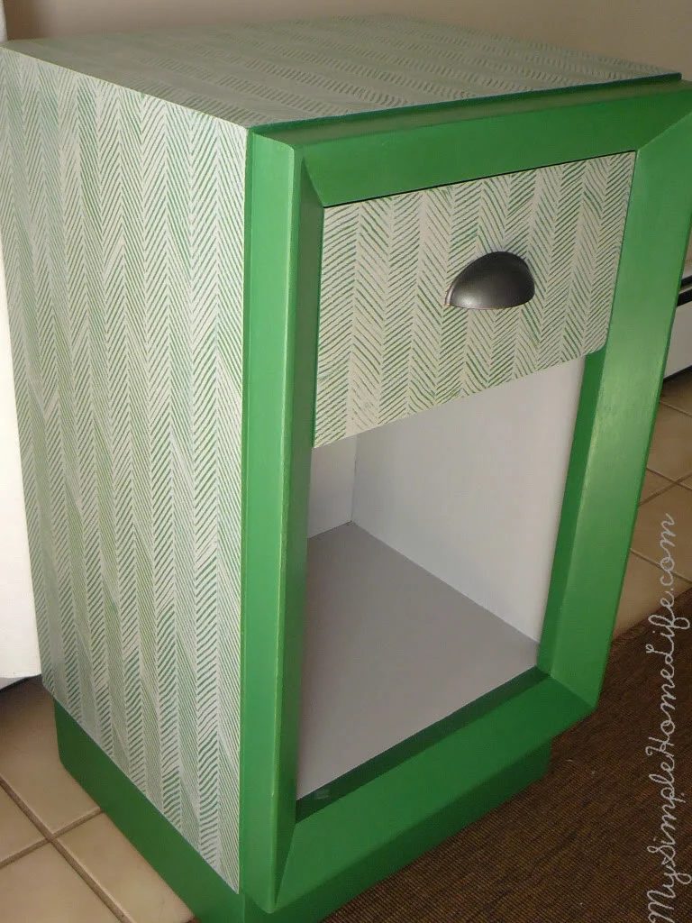 Herringbone Printed Side Table